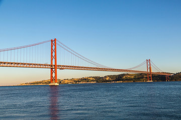 Rail bridge  in Lisbon, Portugal.