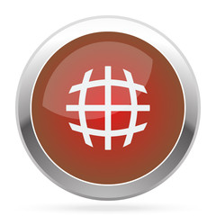 White International  icon on red web app button
