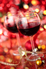 Red wine .