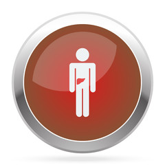 White Liver icon on red web app button