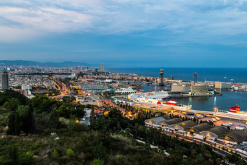 Panoramic view of Barcelona