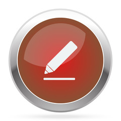 White Sign Here icon on red web app button
