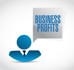 Business profits sign concept