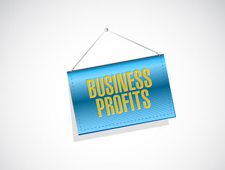 Business profits banner sign concept