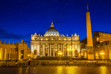 Obraz premium Vatican at night