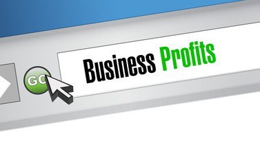 Business profits online sign concept