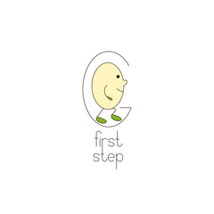Obraz premium Go first step logo template