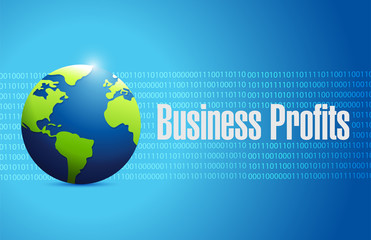 Business profits international sign concept