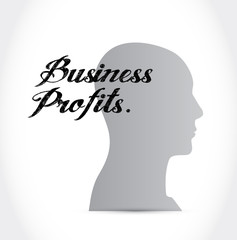 Business profits head sign concept