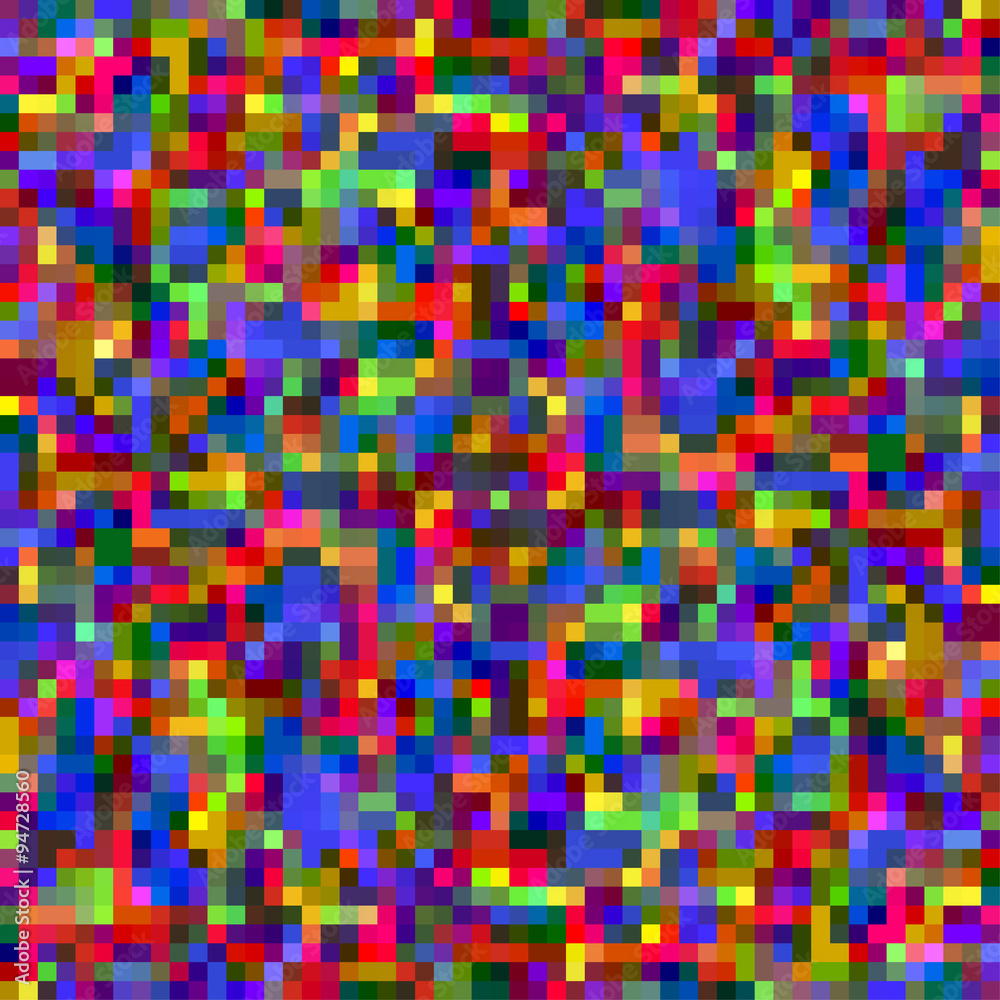 Poster colorful pattern with chaotic pixels