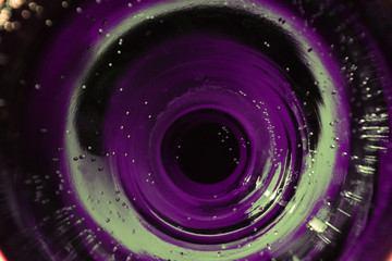 the bubbles in the water