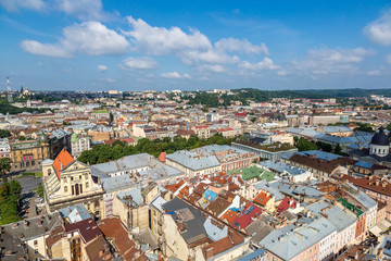 Fototapeta premium Lviv bird's-eye view