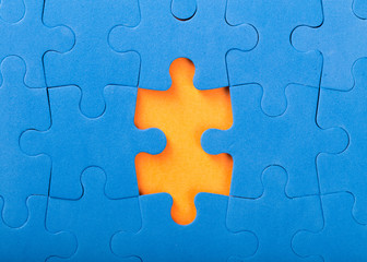 business concept for completing the final puzzle piece