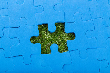 business concept for completing the final puzzle piece