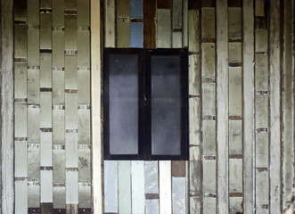 Obraz na płótnie Canvas Wood wall and window.