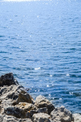 stones on the river bank