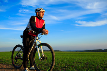 Mountain Bike cyclist riding outdoor