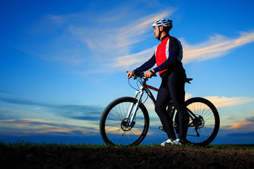 Fototapeta na wymiar Cyclist Riding the Bike