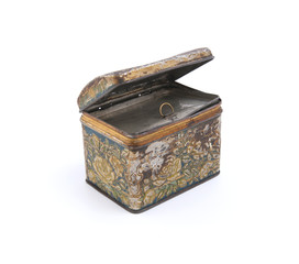 Old rusty metal box..