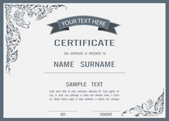 Vector certificate template