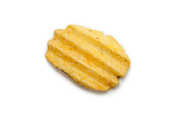 potato chips isolated on white background