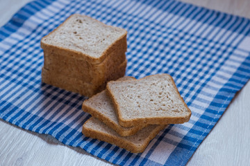 Fresh toast with cereals