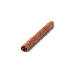 Authentic cigar isolated over a white background