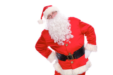 Kind Santa Claus, isolated on white background