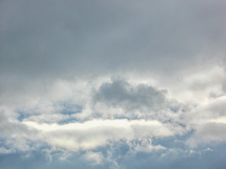Blue sky with shining clouds