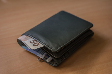 Wallet with money inside