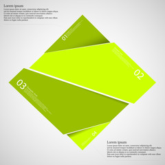 Rectangle infographic template divided to four green parts