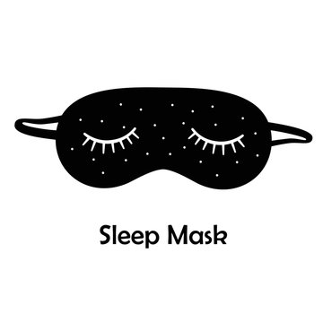Black sleep mask/Sleeping mask on a white background