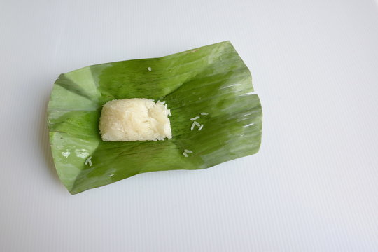 Sticky Rice In Banana Leaf