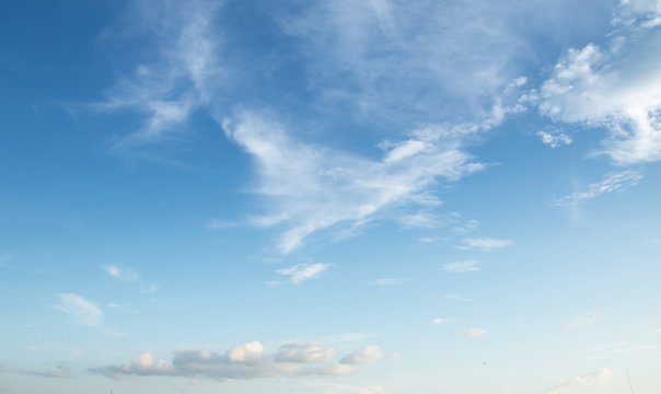 clouds on sky in the evening