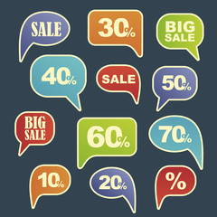Retail Sale speech bubble, discount