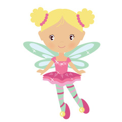 Cute garden fairy vector illustration