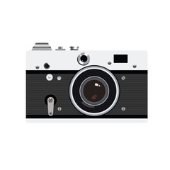 Old photo camera vector for logotype or icon 