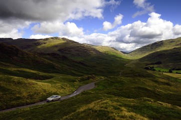 Driving up the Hardknott Pass
