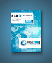 Naklejka premium Brochure template, Flyer Design or Depliant Cover