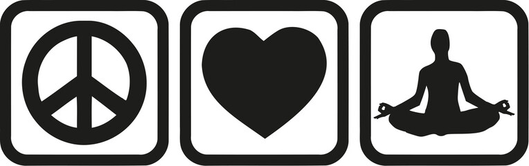 Peace heart yoga