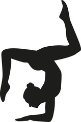 Fototapeta premium Yoga pose balance on hands