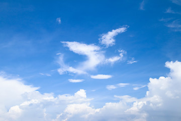 White clouds in the sky