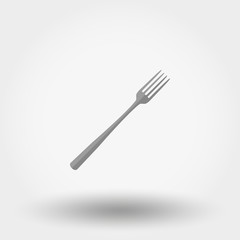 fork and knife - illustration with shadow