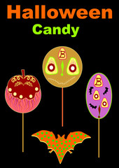 Halloween candy vector illustration