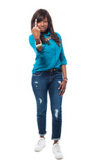 black woman insult gesture