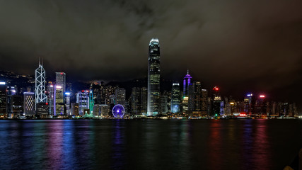 Hongkong Skyline bei Nacht