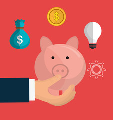 Obraz premium Money savings and business design