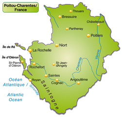 Karte von Poitou-Charentes