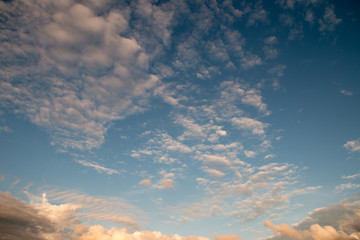 clouds on sky in the evening