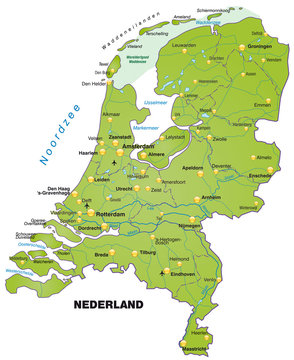 Karte der Niederlande